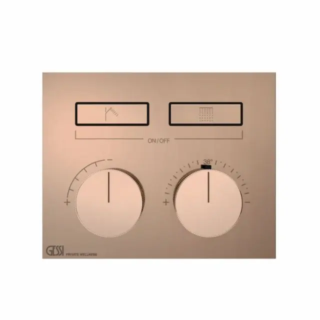 Gessi Hi-Fi Compact Miscelatore Termostatico + Parte ad Incasso 63004+63001-Copper PVD