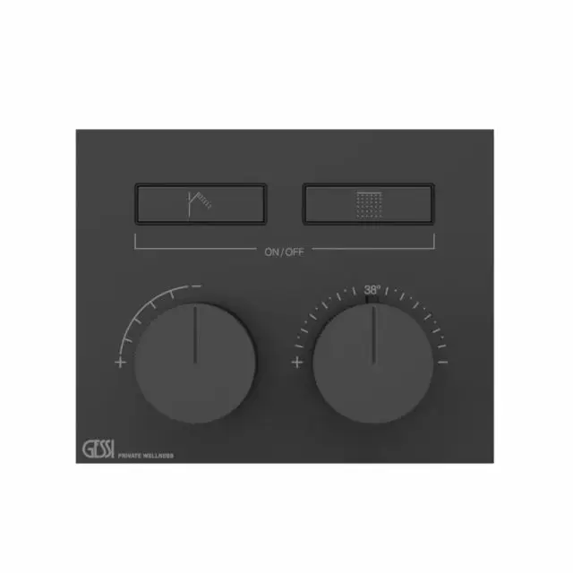 Gessi Hi-Fi Compact Miscelatore Termostatico + Parte ad Incasso 63004+63001-Matte Black