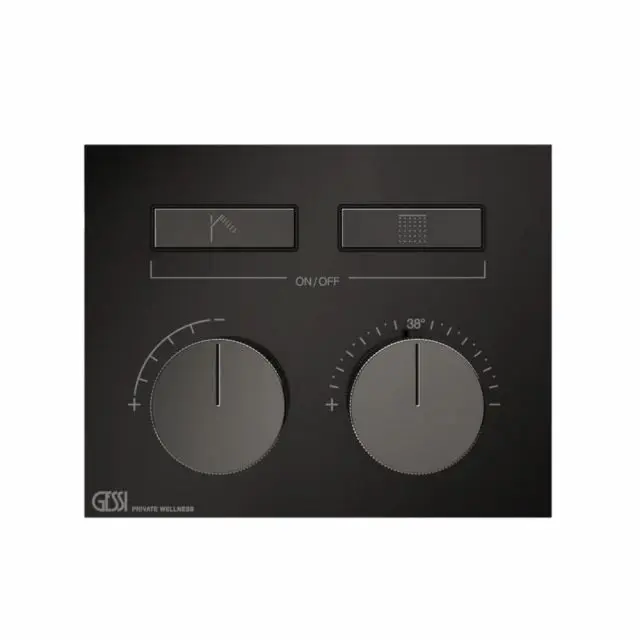Gessi Hi-Fi Compact Miscelatore Termostatico + Parte ad Incasso 63004+63001-Black Metal PVD