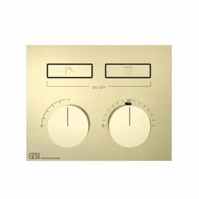 Gessi Hi-Fi Compact Miscelatore Termostatico + Parte ad Incasso 63004+63001-Brass PVD