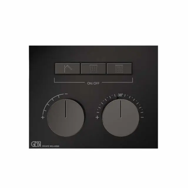 Gessi Hi-Fi Compact Miscelatore Termostatico + Parte ad Incasso 63006+63001-Black Metal PVD