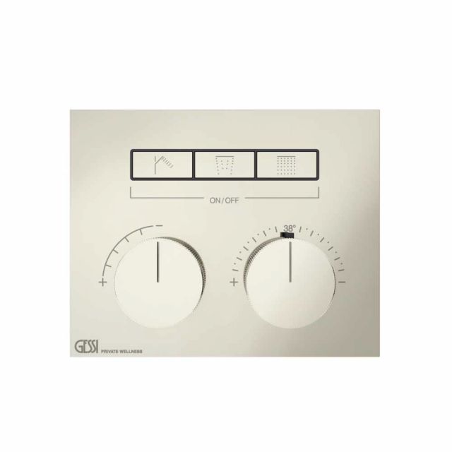 Gessi Hi-Fi Compact Miscelatore Termostatico + Parte ad Incasso 63006+63001-Nickel PVD