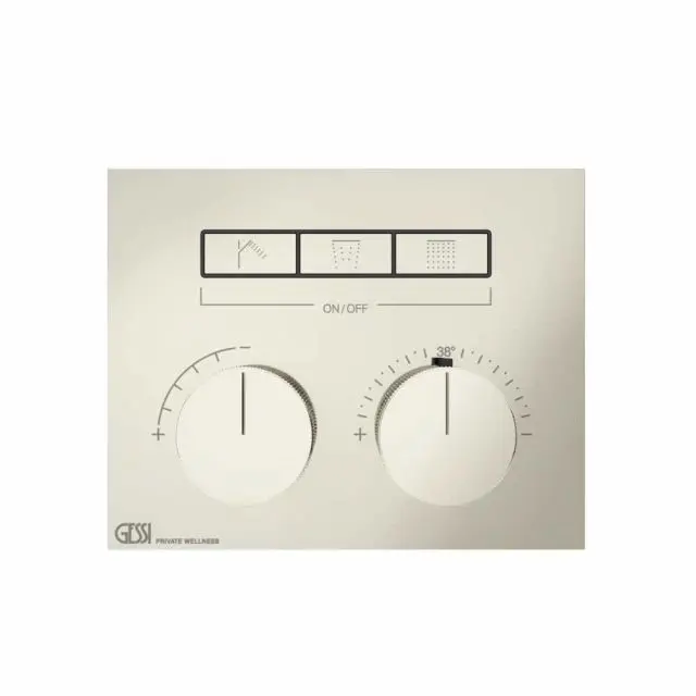 Gessi Hi-Fi Compact Miscelatore Termostatico + Parte ad Incasso 63006+63001-Nickel PVD