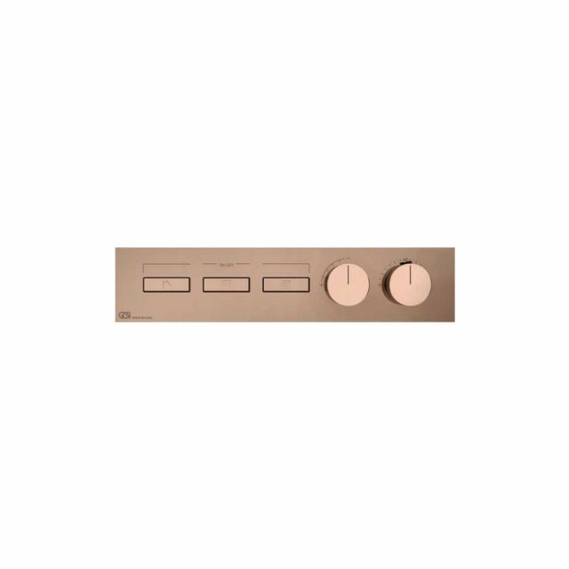 Gessi Hi-Fi Linear Miscelatore Termostatico + Parte ad Incasso 63014+63013-Copper PVD