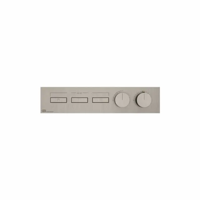Gessi Hi-Fi Linear Miscelatore Termostatico + Parte ad Incasso 63014+63013-Finox Brushed Nickel