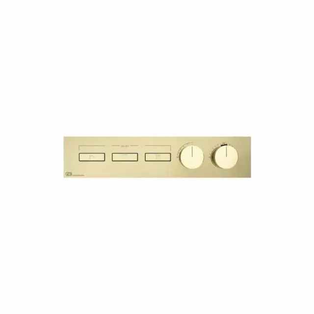 Gessi Hi-Fi Linear Miscelatore Termostatico + Parte ad Incasso 63014+63013-Brass PVD