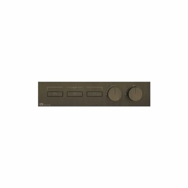 Gessi Hi-Fi Linear Miscelatore Termostatico + Parte ad Incasso 63014+63013-Antique Brass