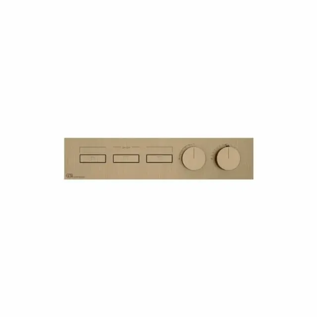 Gessi Hi-Fi Linear Miscelatore Termostatico + Parte ad Incasso 63014+63013-Warm Bronze Brushed PVD