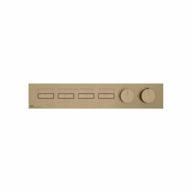 Gessi Hi-Fi Linear Miscelatore Termostatico + Parte ad Incasso 63016+63015-Warm Bronze Brushed PVD