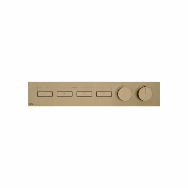 Gessi Hi-Fi Linear Miscelatore Termostatico + Parte ad Incasso 63016+63015-Warm Bronze Brushed PVD
