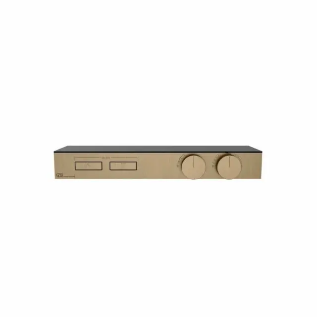 Gessi Hi-Fi Shelf Miscelatore Termostatico + Parte ad Incasso 63022+63021-Warm Bronze Brushed PVD