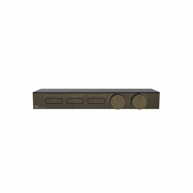 Gessi Hi-Fi Shelf Miscelatore Termostatico + Parte ad Incasso 63024+63023-Antique Brass