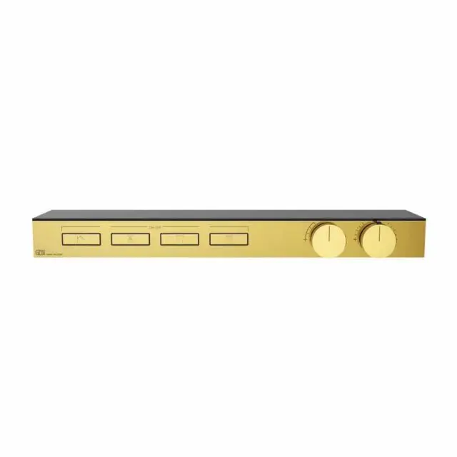 Gessi Hi-Fi Shelf Miscelatore Termostatico + Parte ad Incasso 63026+63025-Gold PVD