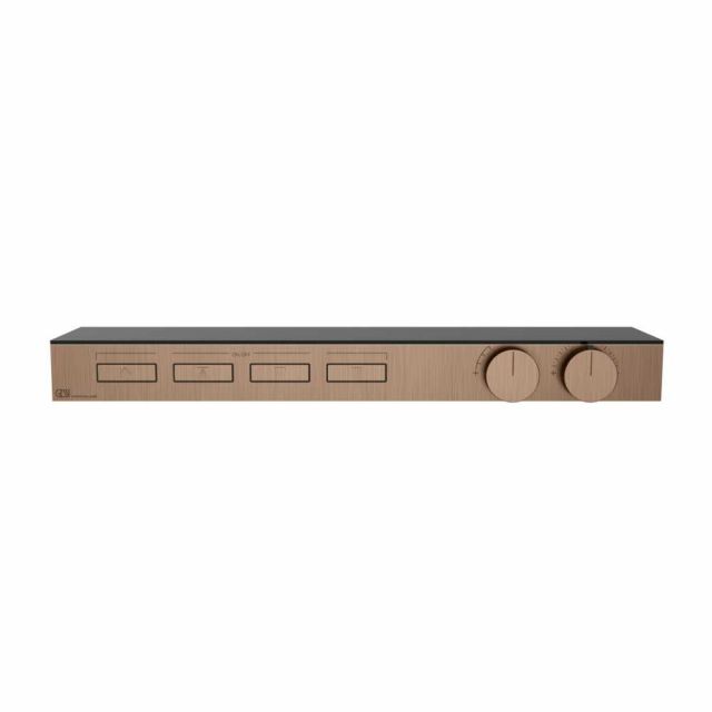 Gessi Hi-Fi Shelf Miscelatore Termostatico + Parte ad Incasso 63026+63025-Copper Brushed PVD