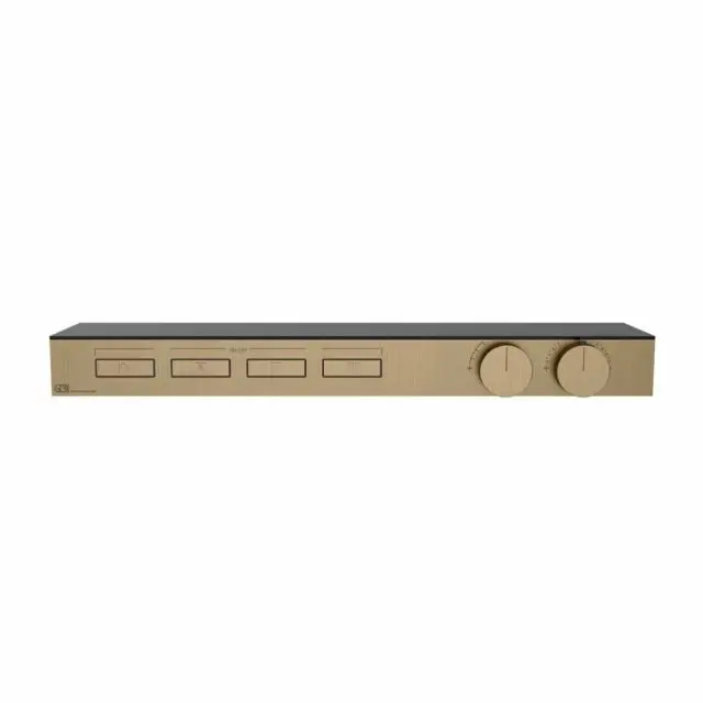 Gessi Hi-Fi Shelf Miscelatore Termostatico + Parte ad Incasso 63026+63025-Warm Bronze Brushed PVD