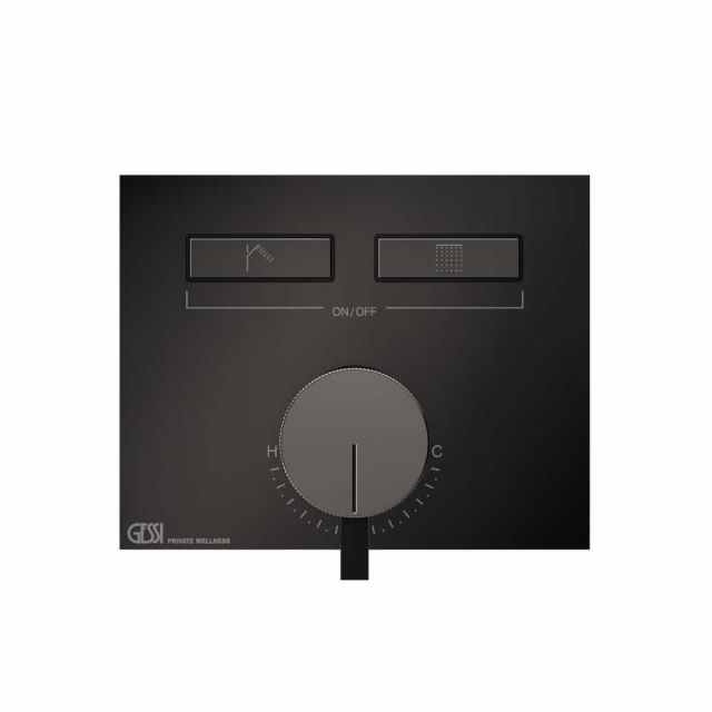 Gessi Hi-Fi Mixer Miscelatore Monocomando + Parte ad Incasso 63079+63055-Black Metal PVD