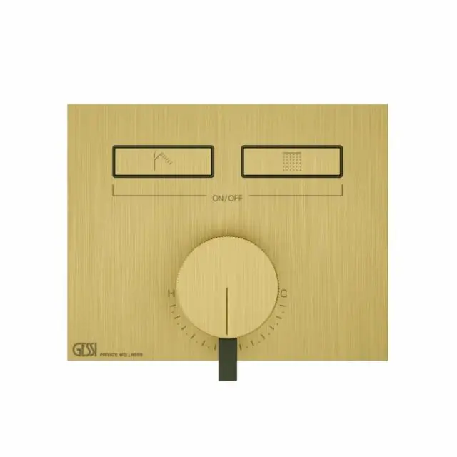 Gessi Hi-Fi Mixer Miscelatore Monocomando + Parte ad Incasso 63079+63055-Gold Brushed PVD
