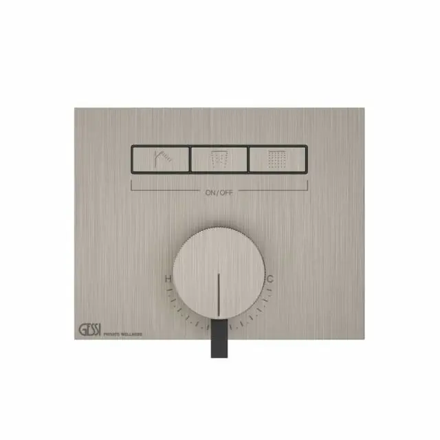 Gessi Hi-Fi Mixer Miscelatore Monocomando + Parte ad Incasso 63081+63055-Finox Brushed Nickel