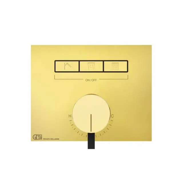 Gessi Hi-Fi Mixer Miscelatore Monocomando + Parte ad Incasso 63081+63055-Gold PVD