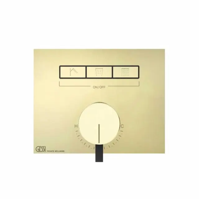 Gessi Hi-Fi Mixer Miscelatore Monocomando + Parte ad Incasso 63081+63055-Brass PVD