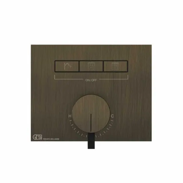 Gessi Hi-Fi Mixer Miscelatore Monocomando + Parte ad Incasso 63081+63055-Antique Brass