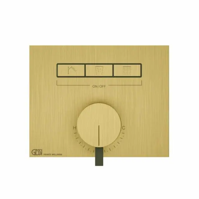 Gessi Hi-Fi Mixer Miscelatore Monocomando + Parte ad Incasso 63081+63055-Gold Brushed PVD