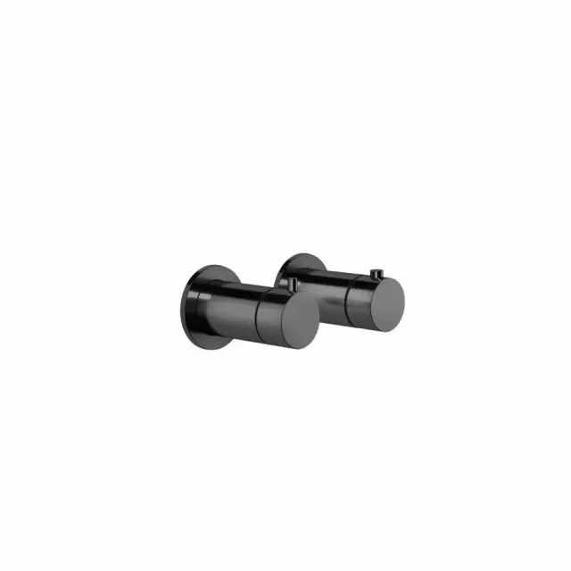 Gessi Ingranaggio Miscelatore Termostatico Doccia a Parete + Parte Incasso 63331+54169-Black Metal PVD