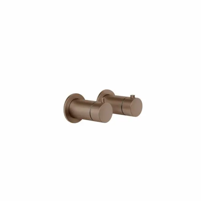 Gessi Ingranaggio Miscelatore Termostatico Doccia a Parete + Parte Incasso 63331+54169-Copper Brushed PVD