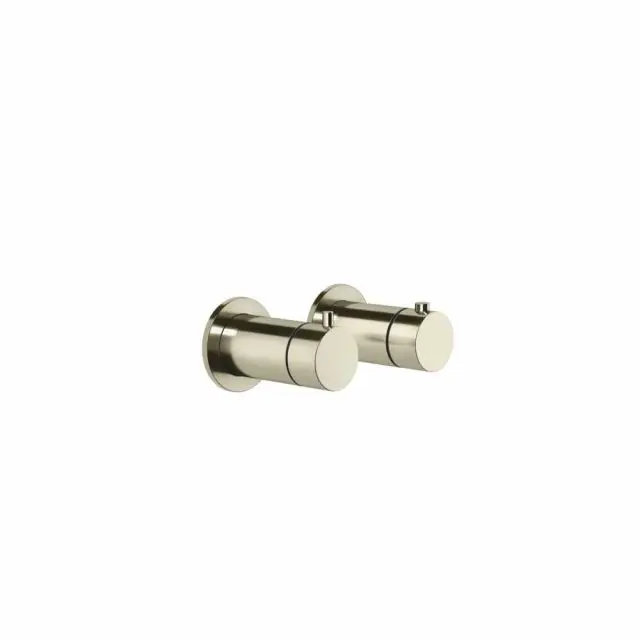 Gessi Ingranaggio Miscelatore Termostatico Doccia a Parete + Parte Incasso 63331+54169-Nickel PVD
