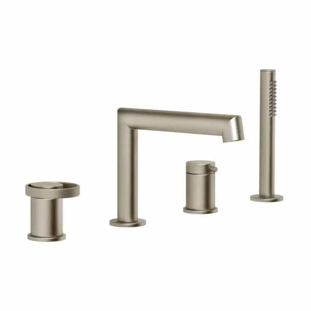 Gessi Anello Gruppo Bordo Vasca 4 fori 63337-Finox Brushed Nickel