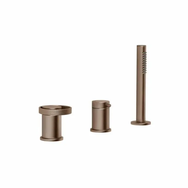 Gessi Anello Gruppo Bordo Vasca 3 fori 63347-Copper Brushed PVD