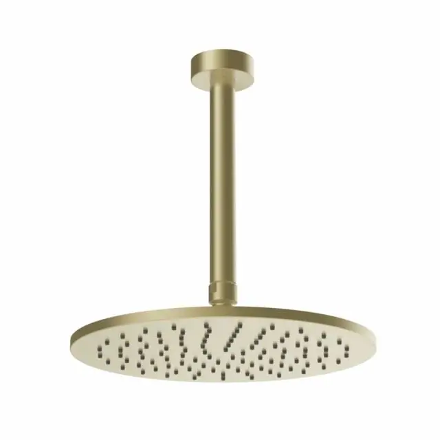 Pomme de douche au plafond Gessi Origini 63350-PVD en laiton brossé