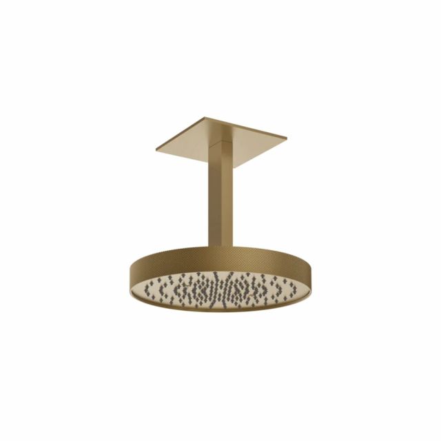 Gessi Tondo Shower Soffione a soffitto orientabile 63472 -Warm Bronze Brushed PVD