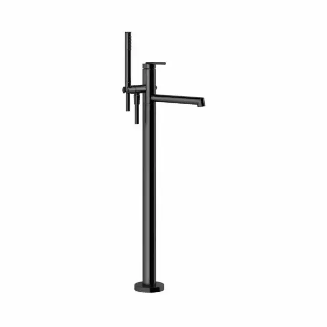 Gessi Ingranaggio Miscelatore Vasca da Terra + Parte Incasso 63528+46189-Black Metal PVD