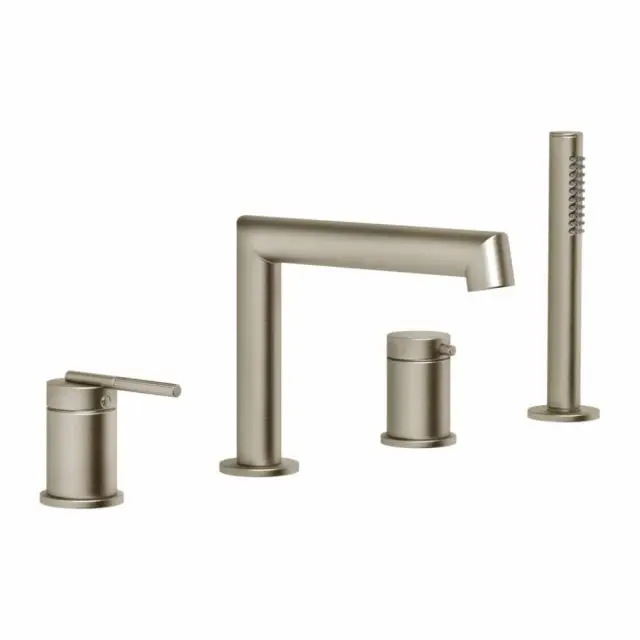 Gessi Ingranaggio Gruppo Bordo Vasca 4 Fori 63537-Finox Brushed Nickel