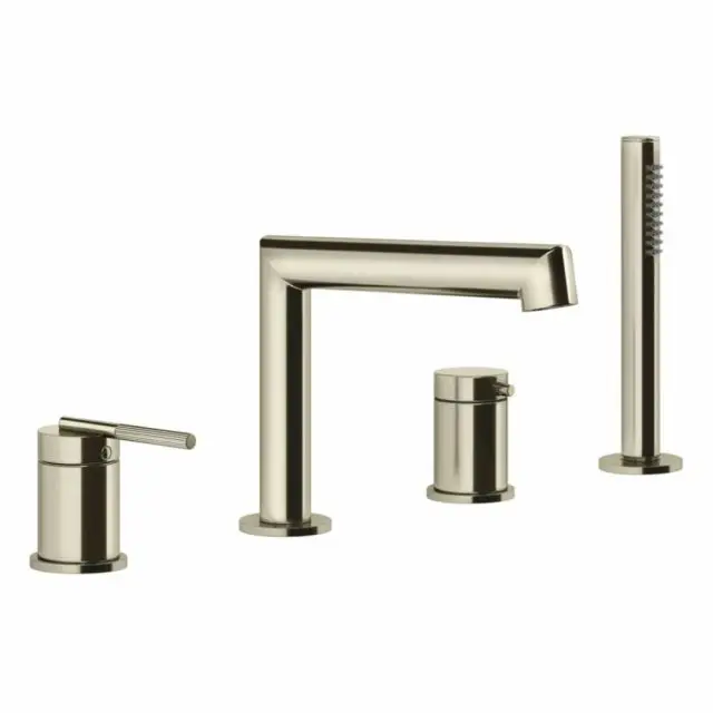 Gessi Ingranaggio Gruppo Bordo Vasca 4 Fori 63537-Nickel PVD