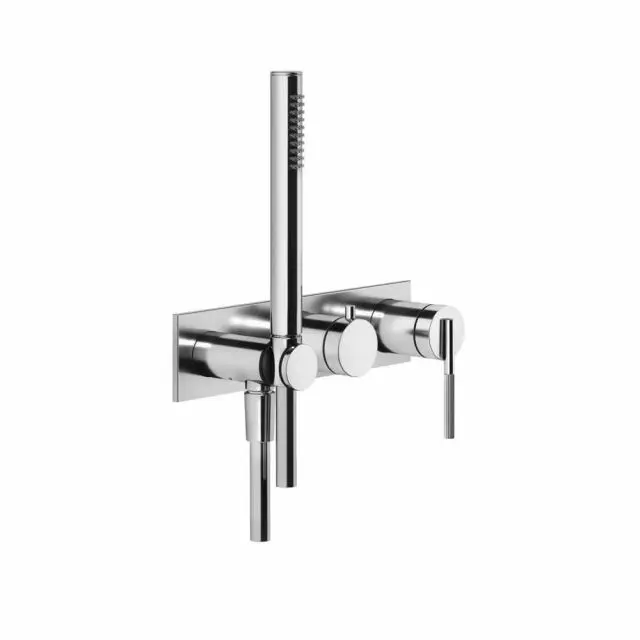 Gessi Ingranaggio Miscelatore Doccia A Parete + Parte Incasso 63543+54139-Cromo