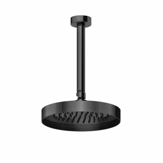 Gessi Ingranaggio Soffione a Soffitto Altezza Personalizzabile 63550-Black Metal PVD