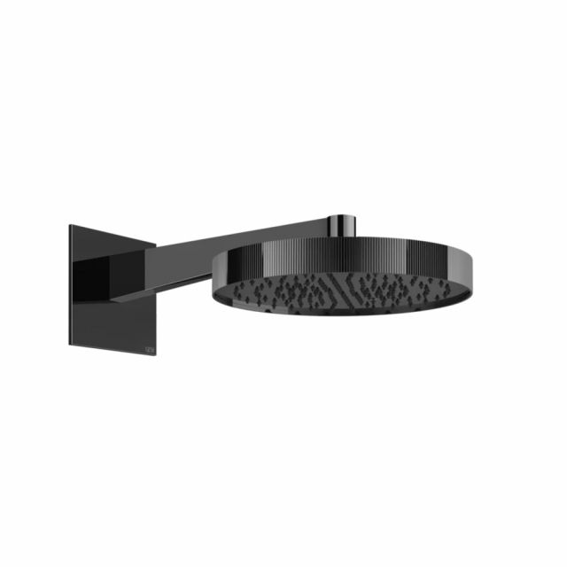 Gessi Tondo Shower Soffione a parete orientabile 63568-Black Metal PVD