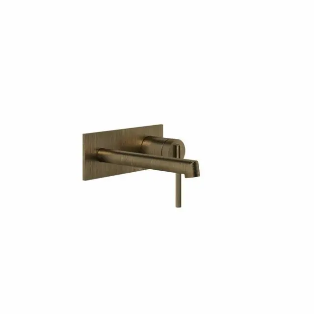 Gessi Ingranaggio Miscelatore Lavabo a Parete + Parte incasso 63588+63397-Antique Brass