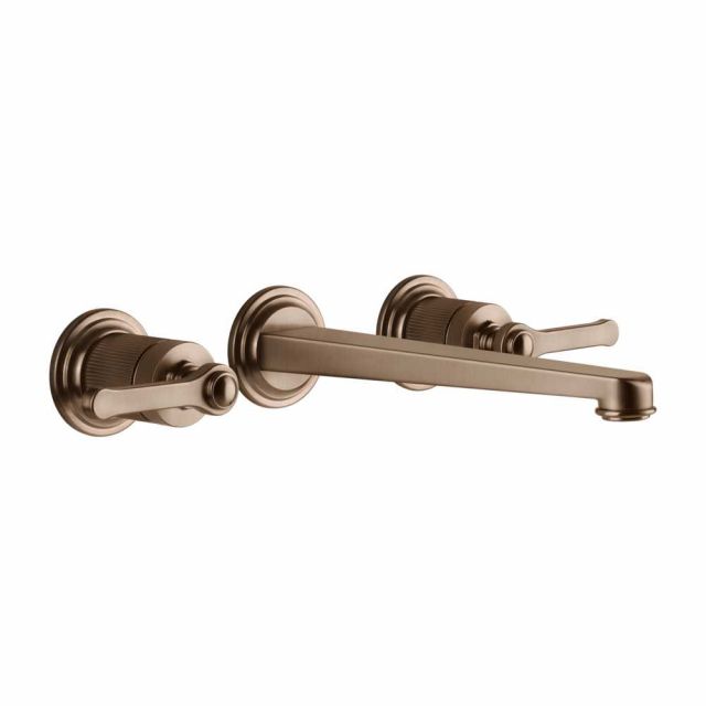 Gessi Venti20 Miscelatore a Parete Lavabo 65090+45089-Copper Brushed PVD