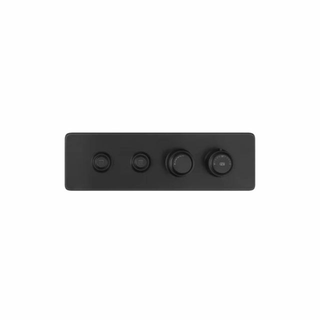 Gessi Hi-Fi Eclectic Linear Miscelatore Termostatico 65222+63011-Matte Black