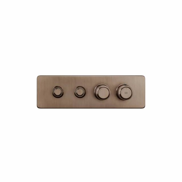 Gessi Hi-Fi Eclectic Linear Miscelatore Termostatico 65222+63011-Copper Brushed PVD