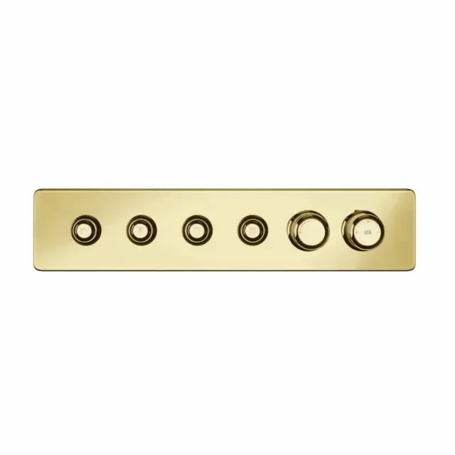 Gessi Hi-Fi Eclectic Linear Miscelatore Termostatico 65226+63015-Gold PVD