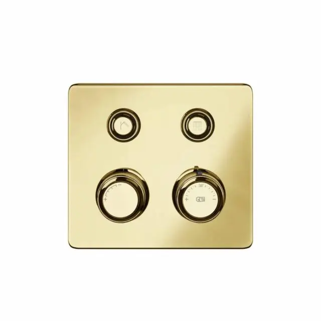 Gessi Hi-Fi Eclectic Compact Miscelatore Termostatico 65232+63001-Gold PVD