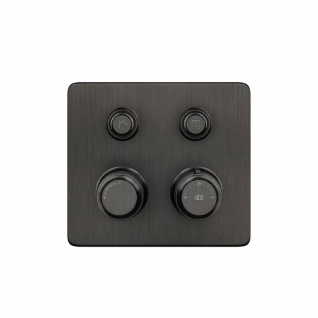 Gessi Hi-Fi Eclectic Compact Miscelatore Termostatico 65232+63001-Black Metal Brushed PVD