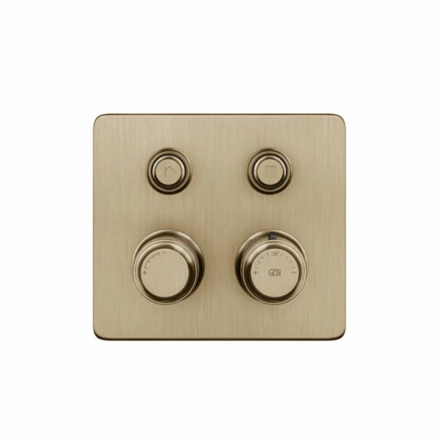 Gessi Hi-Fi Eclectic Compact Miscelatore Termostatico 65232+63001-Warm Bronze Brushed PVD