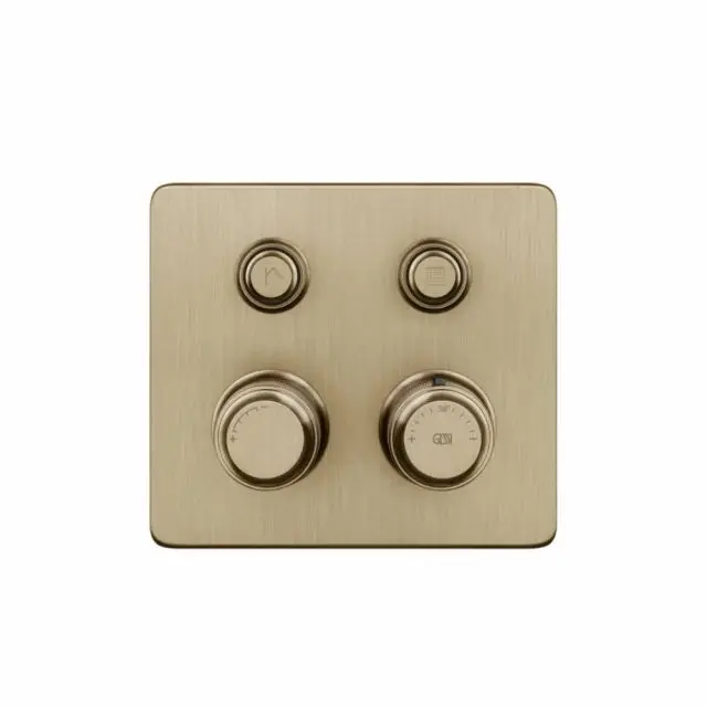 Gessi Hi-Fi Eclectic Compact Miscelatore Termostatico 65232+63001-Warm Bronze Brushed PVD