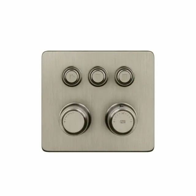 Gessi Hi-Fi Eclectic Compact Miscelatore Termostatico 65234+63001-Finox Brushed Nickel