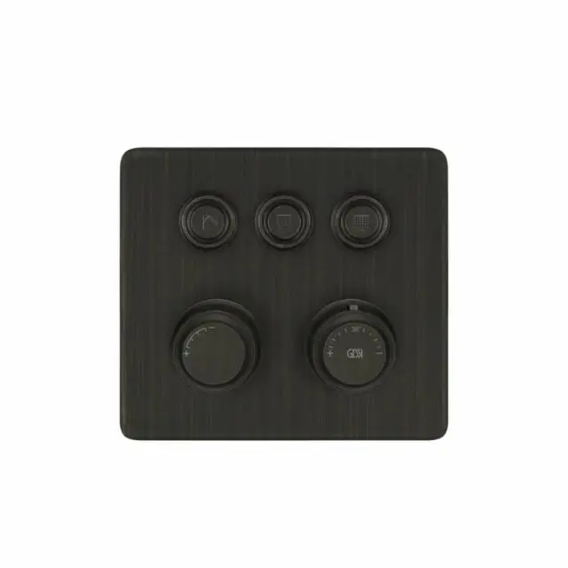 Gessi Hi-Fi Eclectic Compact Miscelatore Termostatico 65234+63001-Aged Bronze
